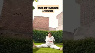 Arms + hamstring stretching????????‍♀️????#trending #viral#youtubeshorts #ytshorts#yoga#greenery #stretching