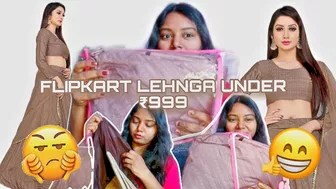 FLIPKART LEHNGA UNDER ₹900 || TRY ON HAUL || @flipkart