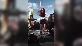 Watch | Ukrainian Sisters Twerk On Soldier Father's Grave; Held