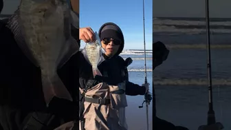 Fishing on the beach