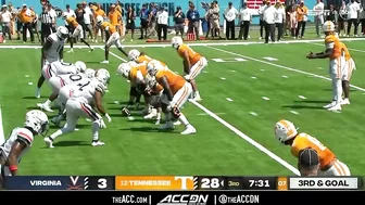 Virginia vs. #12 Tennessee Game Highlights | 2023 ACC Football