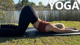 Yoga flow by the lake