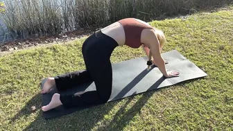 Yoga flow by the lake