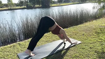 Yoga flow by the lake