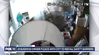 Long Beach storefront is crashed into twice, owner asks for increased safety measures