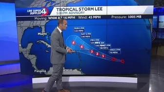 Tropical Storm Lee spaghetti models, track