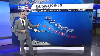 Tropical Storm Lee spaghetti models, track