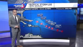 Tropical Storm Lee spaghetti models, track