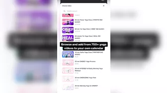 Custom calendar feature inside the Sarah Beth Yoga APP ???? #yogaflow #yogapractice
