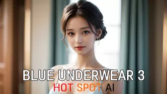 AI Art Lookbook 4K | Blue Underwear 3 | Lingerie Fashion Show | AI Beauty Girl | AI 룩북 실사 그림