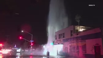 Sheared hydrant damages businesses in Ocean Beach