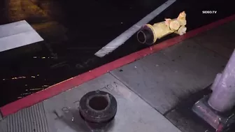 Sheared hydrant damages businesses in Ocean Beach