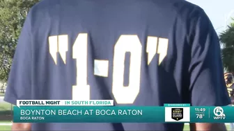 Boca Raton gets 1st win of season in victory over Boynton Beach, 21-6