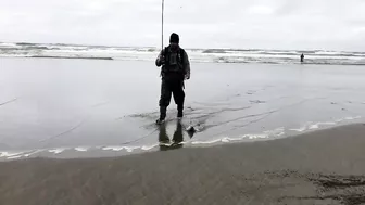 Surf Fishing for Huge Perch at Long Beach