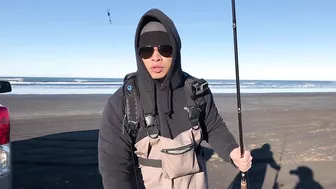 Surf Fishing for Huge Perch at Long Beach