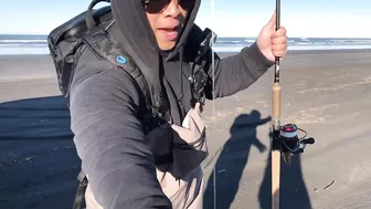 Surf Fishing for Huge Perch at Long Beach