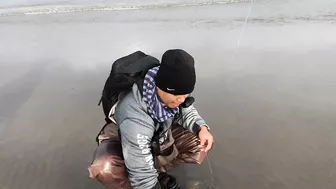 Surf Fishing for Huge Perch at Long Beach