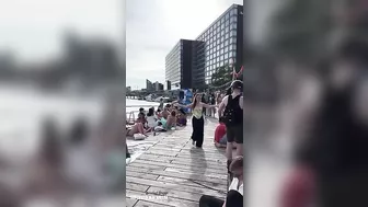 Kalvebod Brygge Harbour bath beach, Copenhagen Denmark #Beachparty #hotday #Bikini #beachwalk