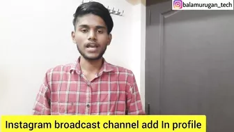 add broadcast channel in instagram profile / Balamurugan Tech / Instagram Broadcast channel