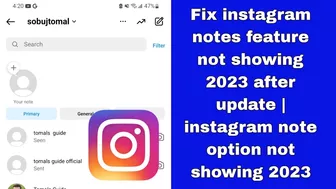 Fix instagram notes feature not showing 2023 after update | instagram note option not showing 2023