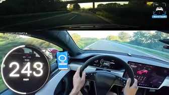 STRIPPED TESLA MODEL S PLAID TRACK PACK on AUTOBAHN! 100-200 in 3.xx