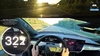 STRIPPED TESLA MODEL S PLAID TRACK PACK on AUTOBAHN! 100-200 in 3.xx