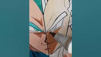 Drawing ✨Vegeta✨ in 1 hour vs. 10 hours (PART-2)???? #shorts