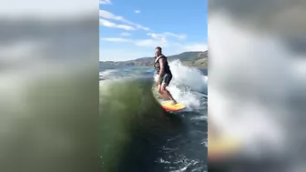 Mess up the words = get a yoga ball to the face #WakeSurfing #karaoke #Shorts