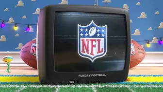 Toy Story meets ESPN ???? Stream an animated Jaguars-Falcons broadcast from Andy's Room on Disney+!