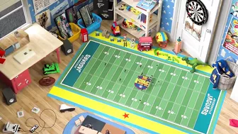 Toy Story meets ESPN ???? Stream an animated Jaguars-Falcons broadcast from Andy's Room on Disney+!