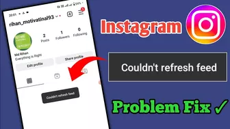 couldn't refresh feed instagram | instagram couldn't refresh feed | fix insta couldn't refresh feed