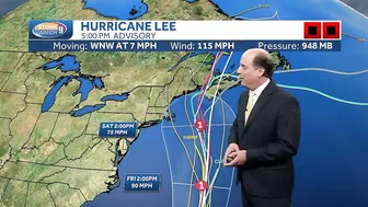 Video: Computer models show Hurricane Lee moving north