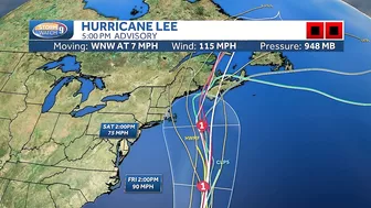 Video: Computer models show Hurricane Lee moving north