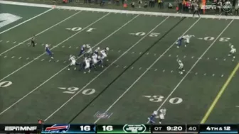 Breaking the Game winning punt for the New York Jets Vs the Buffalo Bills