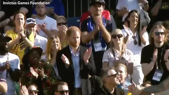 Prince Harry watches track and field finals at the Invictus Games