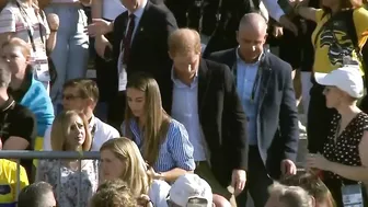 Prince Harry watches track and field finals at the Invictus Games