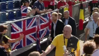 Prince Harry watches track and field finals at the Invictus Games