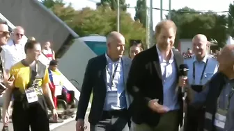 Prince Harry watches track and field finals at the Invictus Games