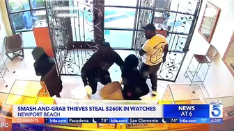 Smash-and-grab thieves steal $260,000 worth of watches in Newport Beach