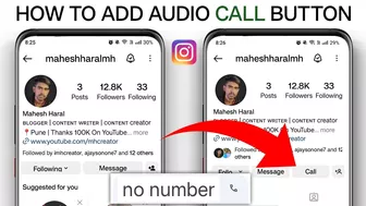 How to add audio call in Instagram | how to add call option in instagram profile button kaise lagaye