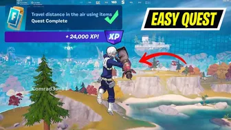 How to EASILY Travel distance in the air using items Fortnite