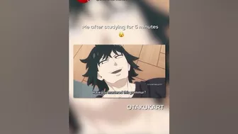 That's me, after studying for 5 minutes ????| #anime #animememes #shorts