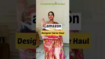 #amazonfinds DESIGNER SAREE FOR FAREWELL/ KARWACHAUTH #saree #festiveseason #amazonhaul #shortsviral