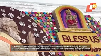 Huge sand sculpture at Puri beach on PM Modi's birthday