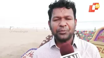 Huge sand sculpture at Puri beach on PM Modi's birthday