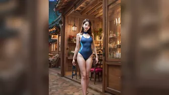 ai art)달빛 아래 낭만 여행, 수영복 룩북 ????Romantic Moonlight Vacation, Swimwear Lookbook 月明かりの下でロマンチックな休暇、水着ルックブック