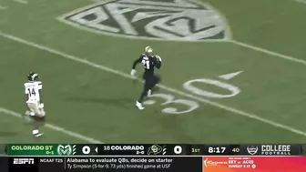 Colorado DB Shilo Sanders 80 yard PICK SIX vs Colorado State