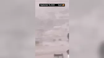 ????????Storm hit Spain causing flooding #nature #weather #rain #travel #flood #natural #shorts #viral