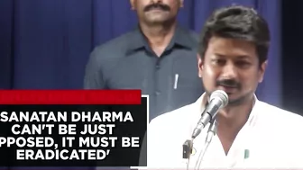 Sanatan Means Nothing Should Change, Dravidian Model Says Change Is Constant: Udhayanidhi Stalin