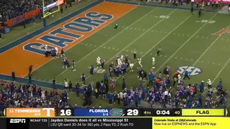 Tennessee vs Florida heated moment after late hit at end of game